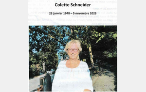 Adieu Colette Schneider